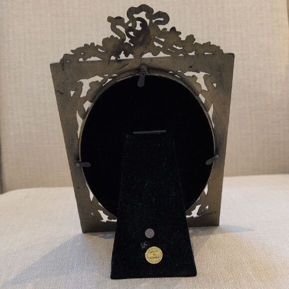 Vintage Antique Bronze Metal Ornate Floral Picture Photo Frame - Picture 7 of 9